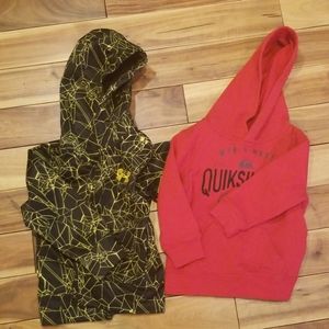 Quiksilver and Under Armour 2T Boys Sweatshirt Lot